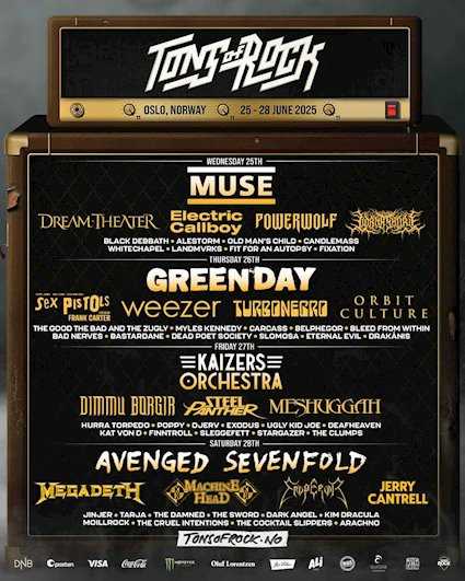 Anunciadas más confirmaciones del Tons Of Rock 2025