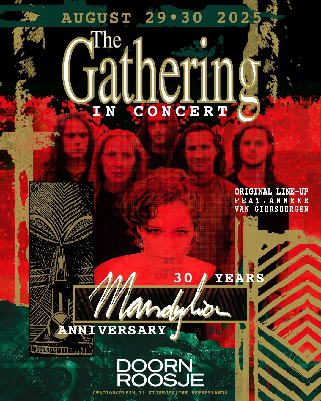 The Gathering ofrecerá dos conciertos de aniversario con Anneke van Giersbergen con motivo del 30º aniversario de su álbum «Mandylion».