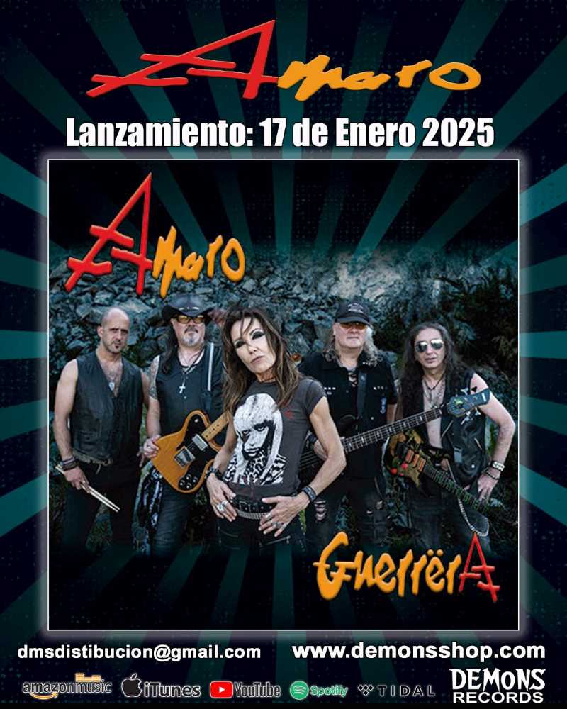 Amaro publica «Guerrera» y próximos conciertos