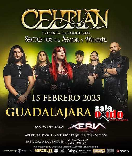 Celtian en concierto en Guadalajara el 15 de febrero de 2025