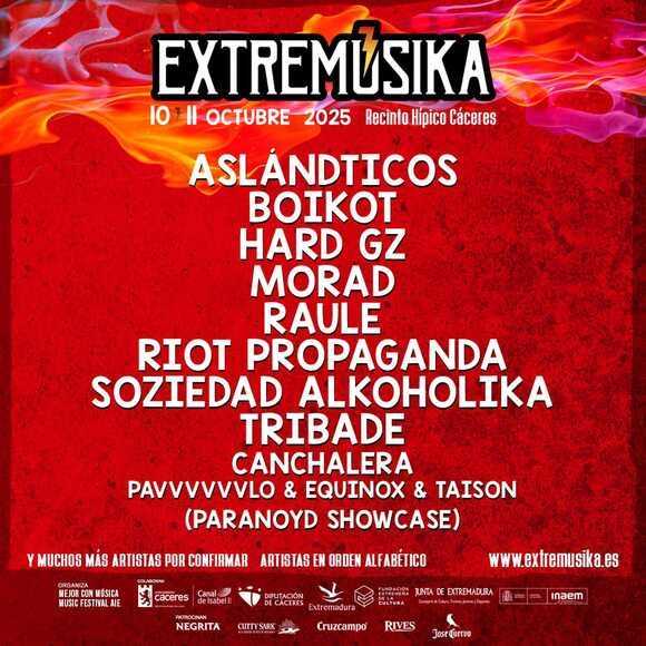 Primeras confirmaciones del Extremúsika 2025