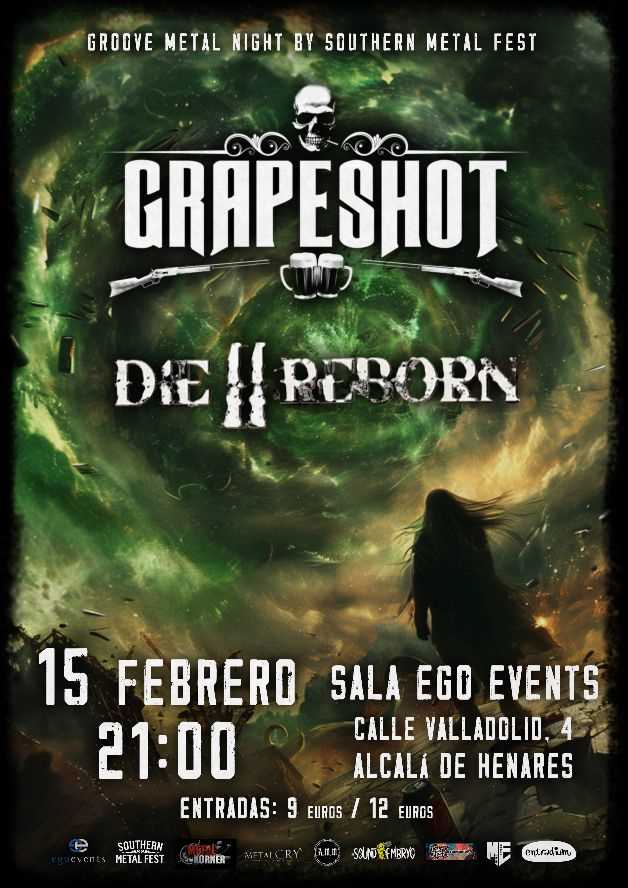 Grapeshot en concierto en Alcalá de Henares (Madrid) el 15 de febrero