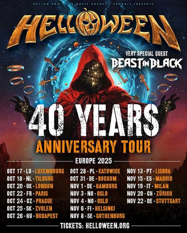 Helloween recuerda las fechas de su “40 Years Anniversary Tour” en Europa
