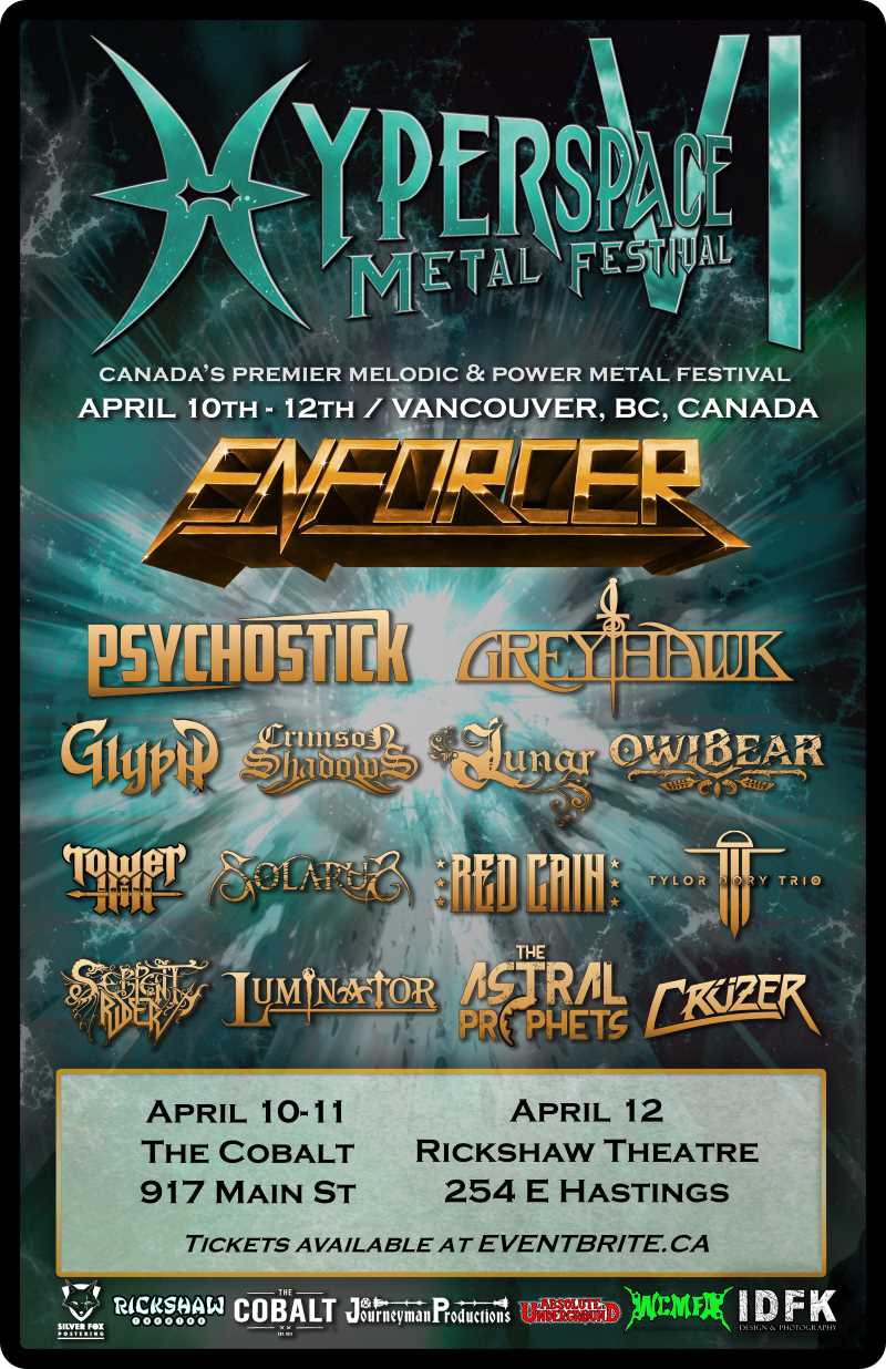 Confirmaciones del Hyperspace Metalfest de Vancouver de Canadá
