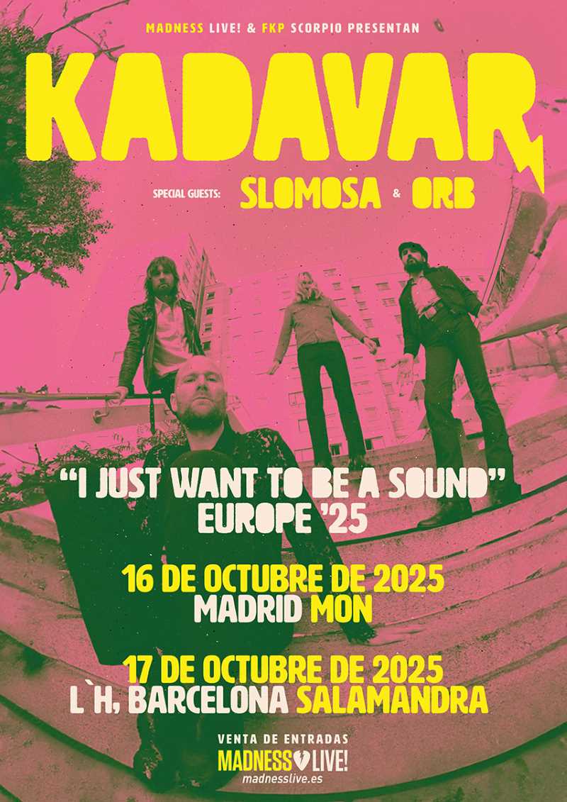 Kadavar anuncia conciertos en Madrid y Barcelona con Slomosa y Orb