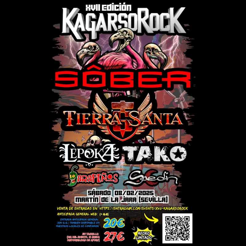 El Kagarso Rock en Sevilla el próximo 8 de febrero