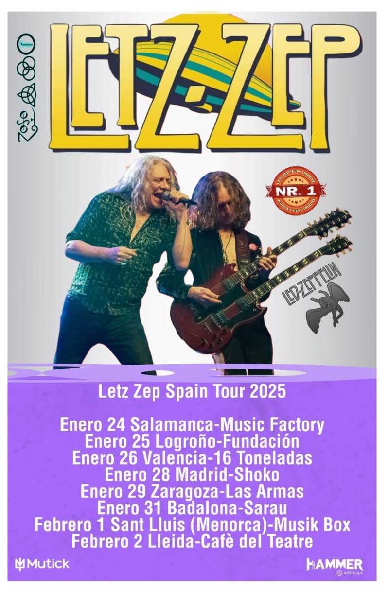 Fechas de la nueva gira española de Letz Zep