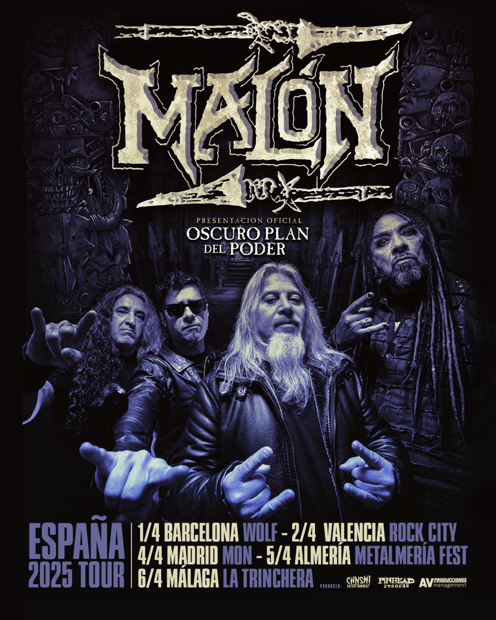 Malón, la banda argentina de Heavy Metal llega a España para presentar su último lanzamiento discográfico ¨Oscuro plan del poder¨.