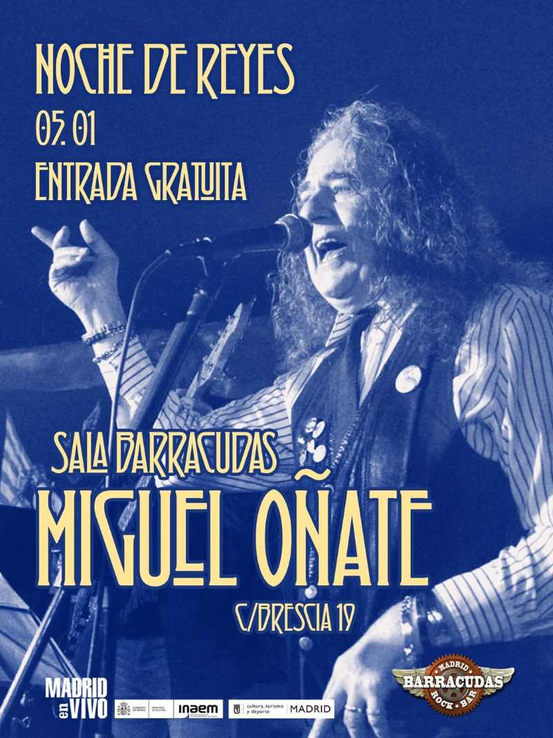 Concierto mañana 5 de enero de Miguel Oñate en Madrid