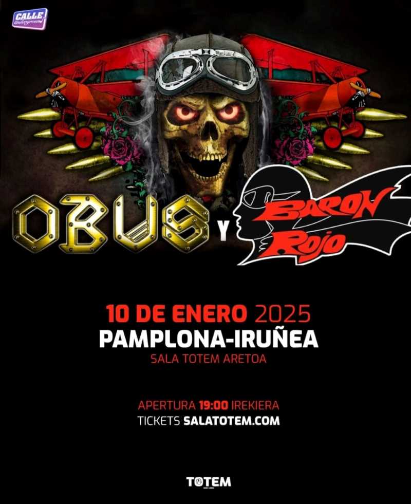 Obus y Baron Rojo empiezan en Pamplona su gira conjunta el 10 de enero