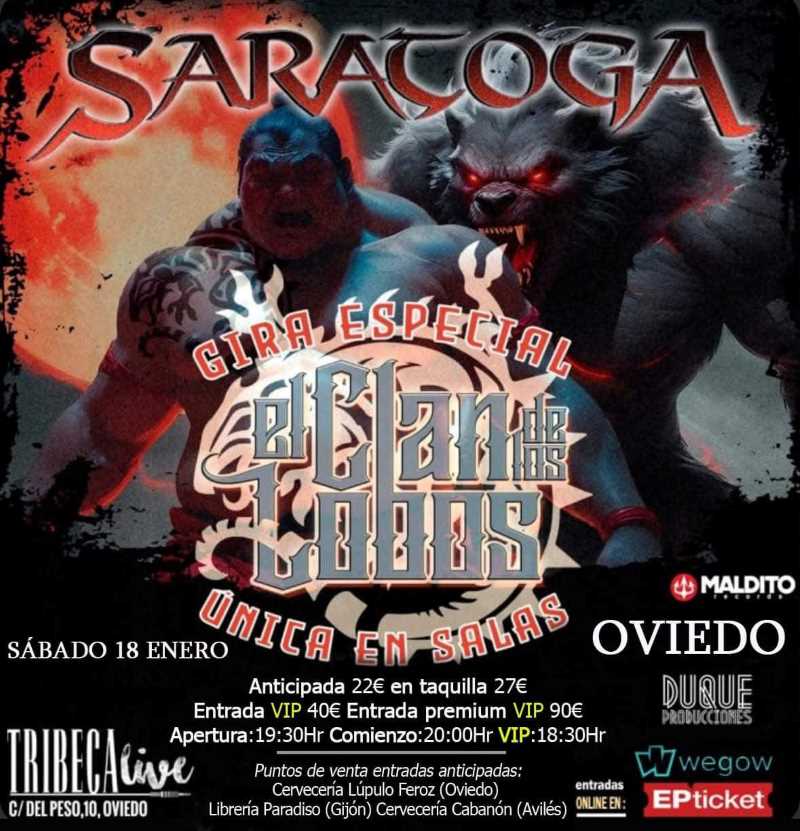 Concierto de Saratoga en Oviedo el 18 de enero