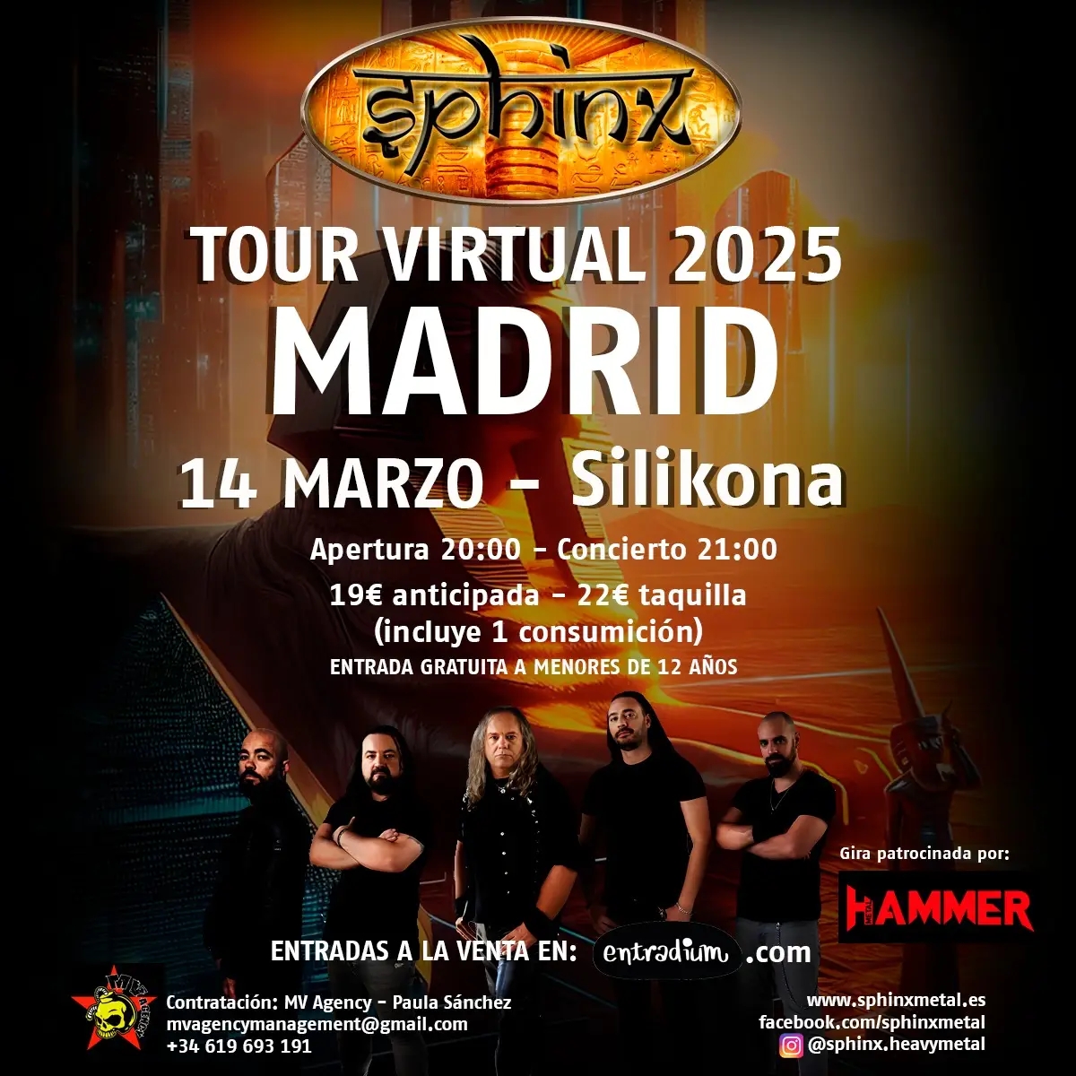 Este viernes 14 de marzo Sphinx en Sala Silikona (Madrid)