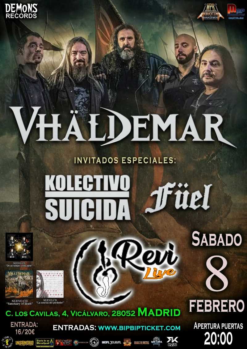Vhäldemar Llega a Madrid con Kolectivo Suicida y Füel para una Noche de Metal Épico