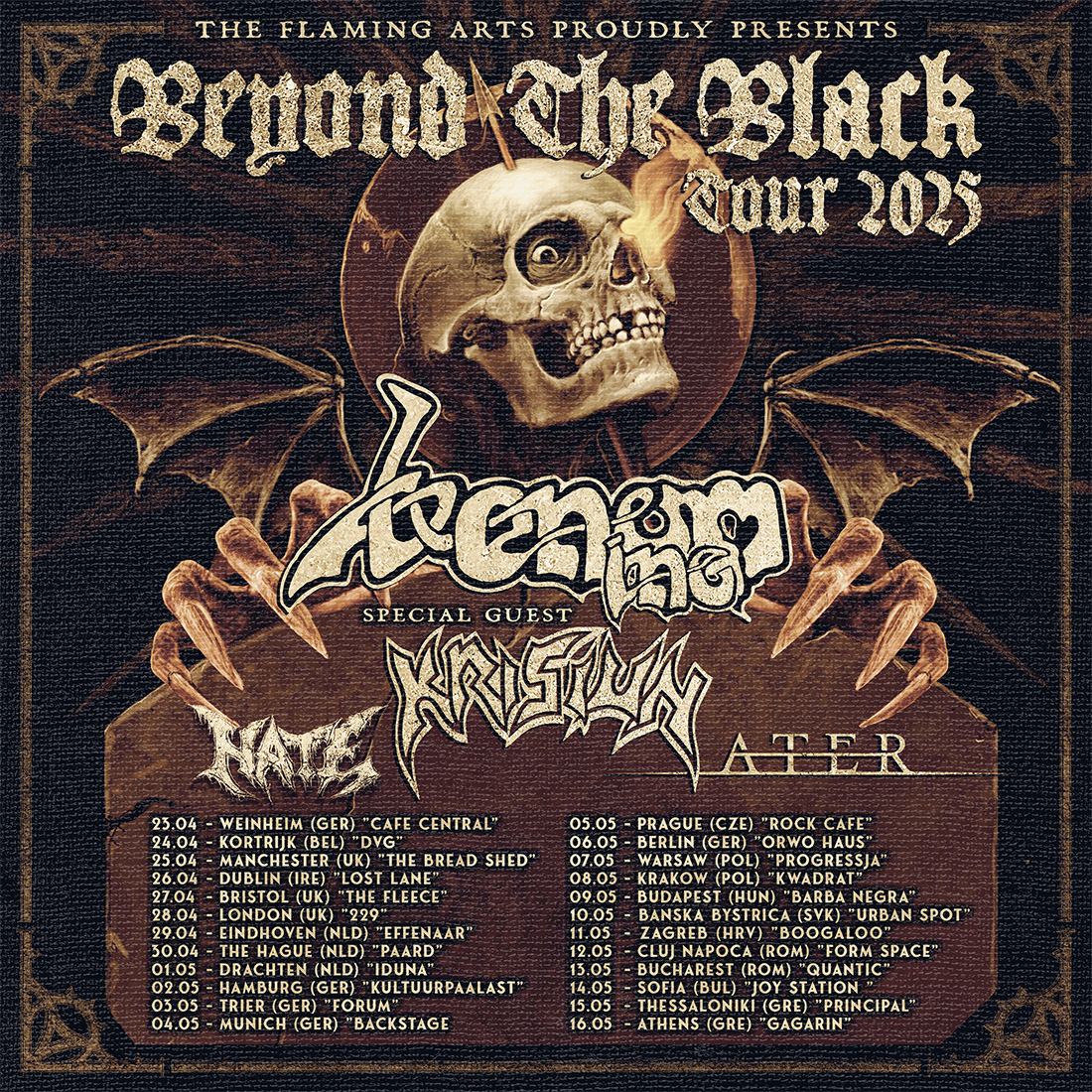 Fechas del próximo tour europeo de Venom INC