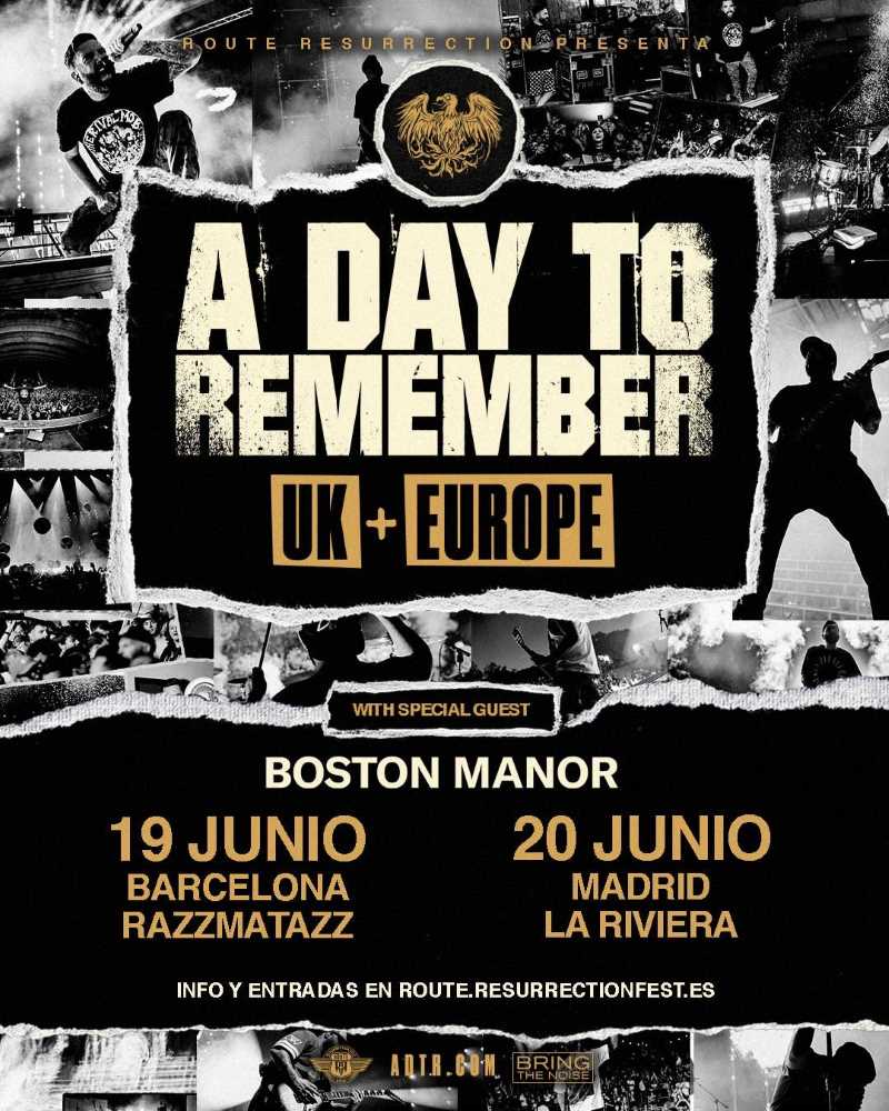 Confirmados los conciertos de A Day To Remember en Barcelona y Madrid