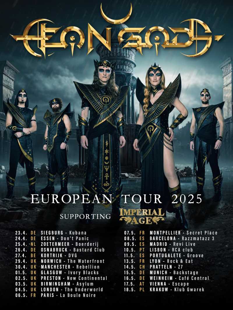Fechas de la gira europea de Aeon Gods con Imperial Age