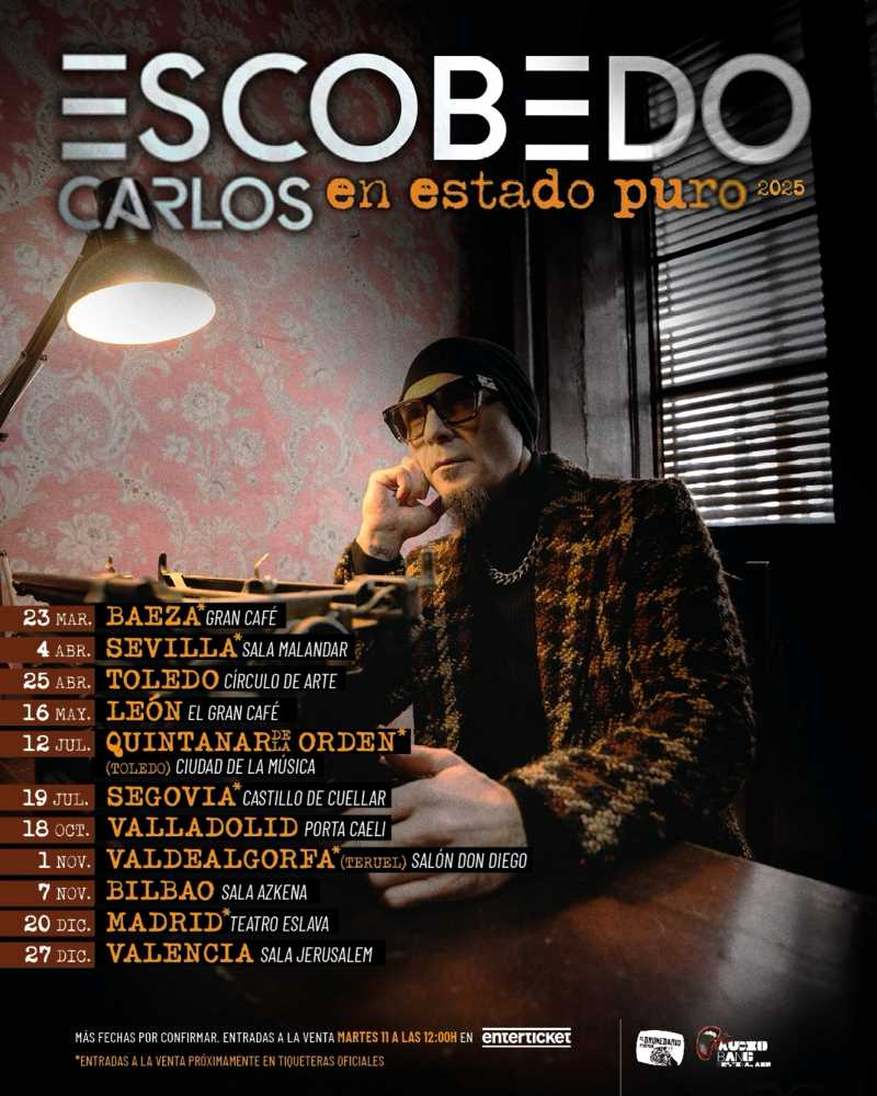 Actualizamos las fechas de «En Estado Puro», el tour de Carlos Escobedo