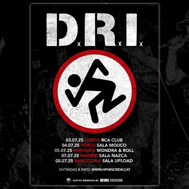 ¡Gira Ibérica de los Pioneros del Crossover, Dirty Rotten Imbeciles (D.R.I.)!