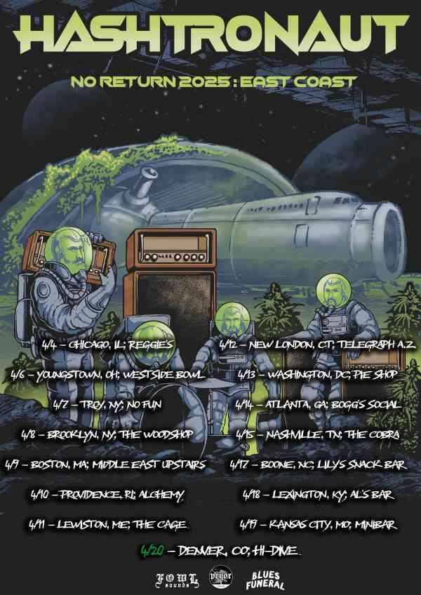 Hashtronaut, la banda americana de Stoner/Doom presenta las fechas de su gira americana esta primavera.