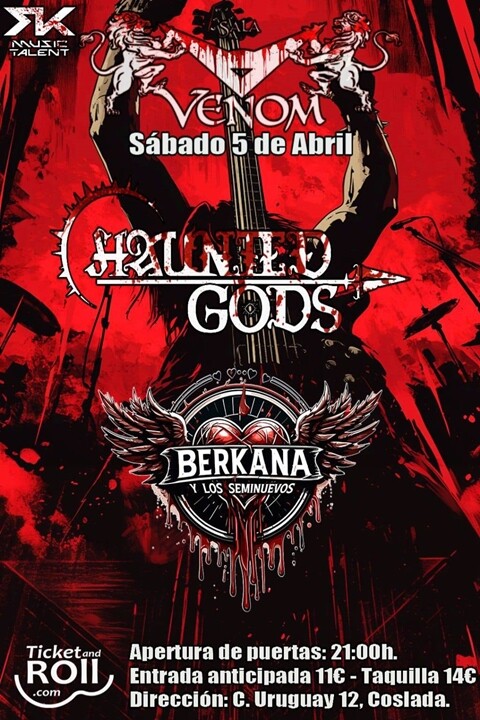 Rock nacional del mejor con Haunted Gods y Berkana en Coslada