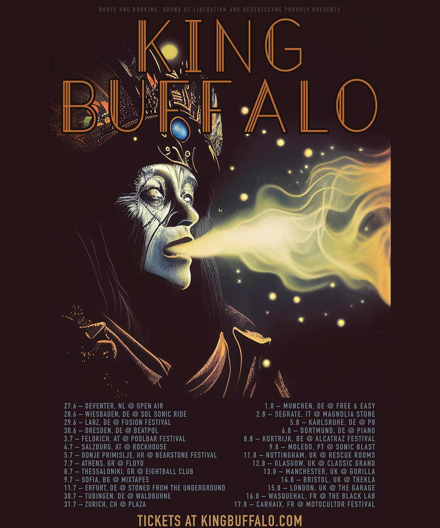 Fechas del tour europeo de King Buffalo