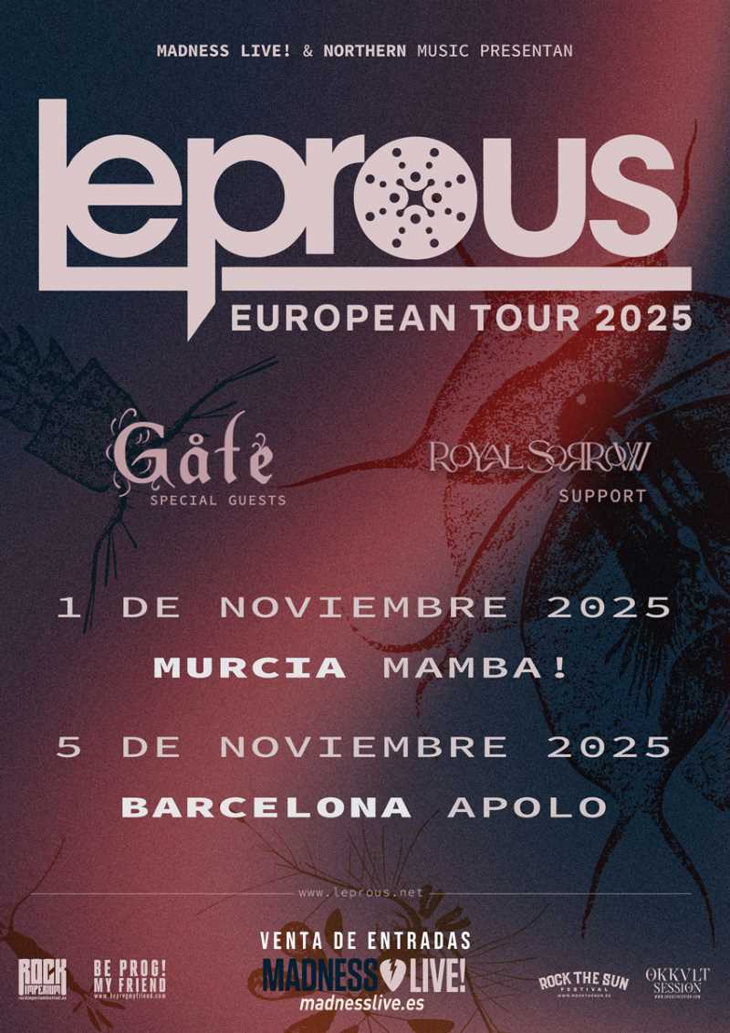 Vuelven Leprous con conciertos en Murcia y Barcelona en noviembre