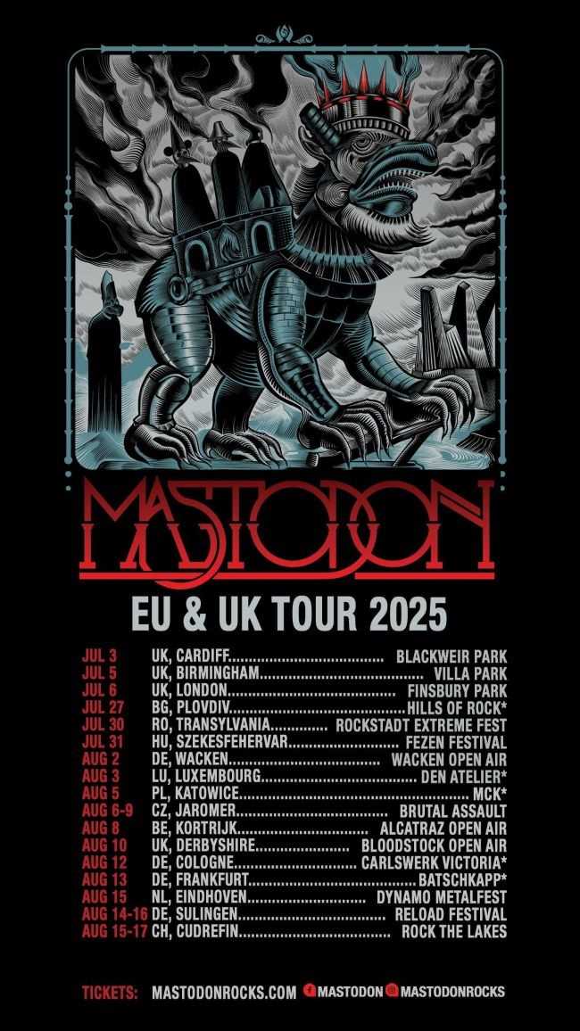 Mastodon suma fechas en Europa para este verano