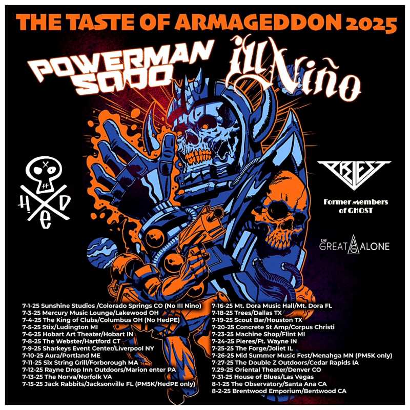 Powerman 5000 y Ill Niño confirman «The Taste Of Armageddon tour»