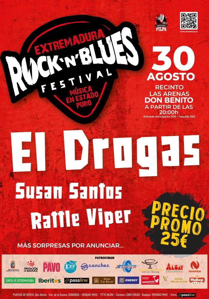 Primeras confirmaciones del festival extremeño Rock N´Blues Festival 2025