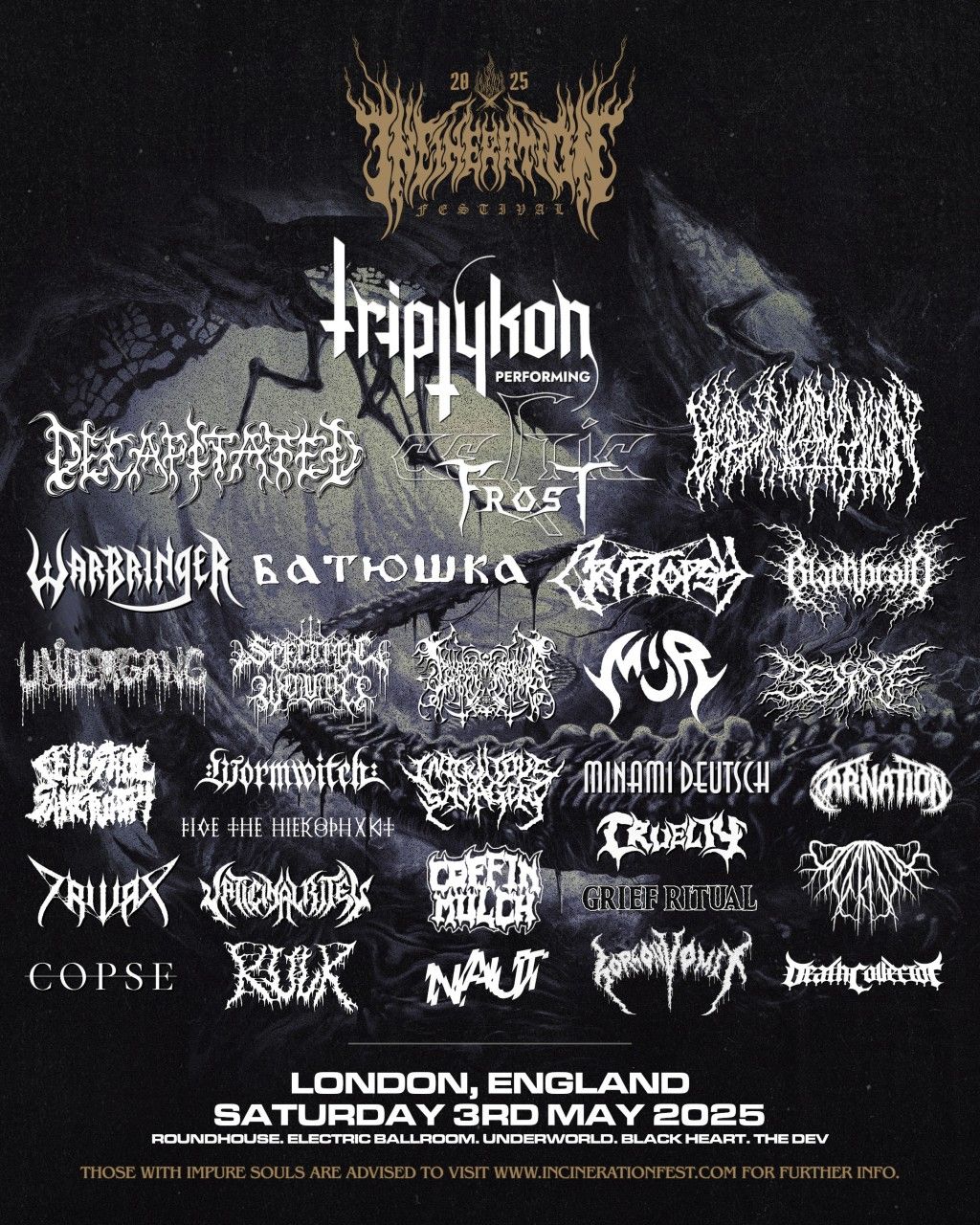 Cartel completo del Incineration Festival 2025