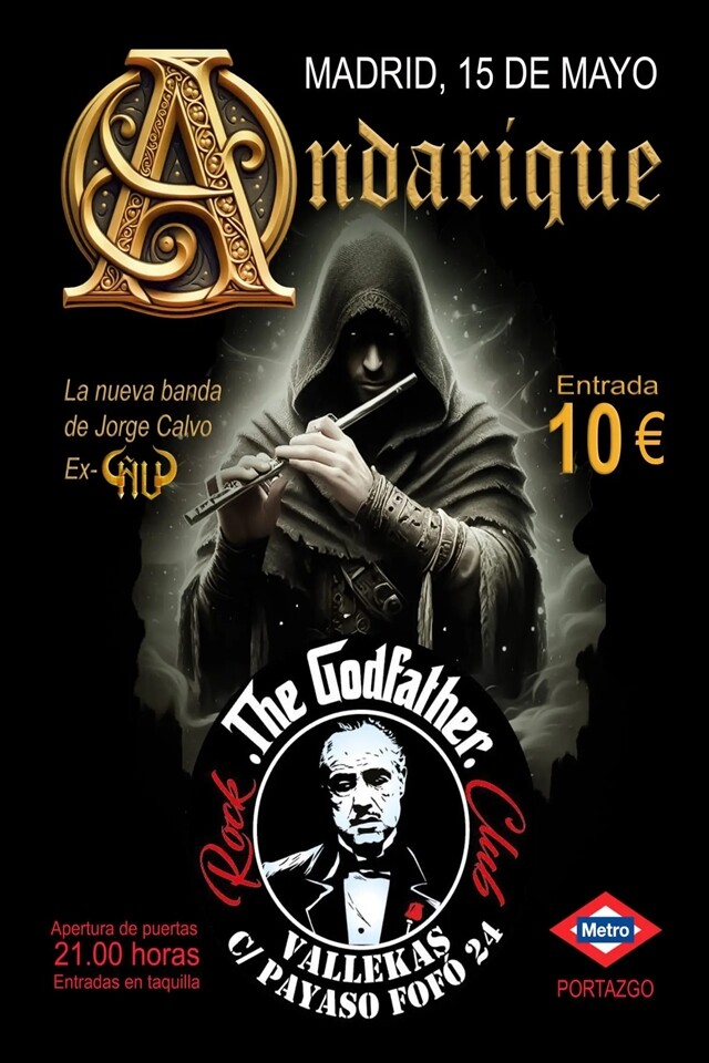 Andarique irrumpe en Madrid con su debut en The Godfather Rock Club