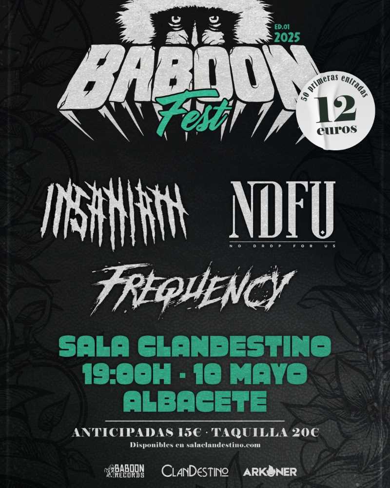 Primera edición del Baboon Fest en Albacete el 10 de mayo
