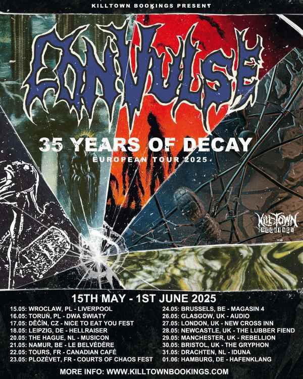 Convulse anuncian las fechas de su gira europea «35 Years Of Decay».