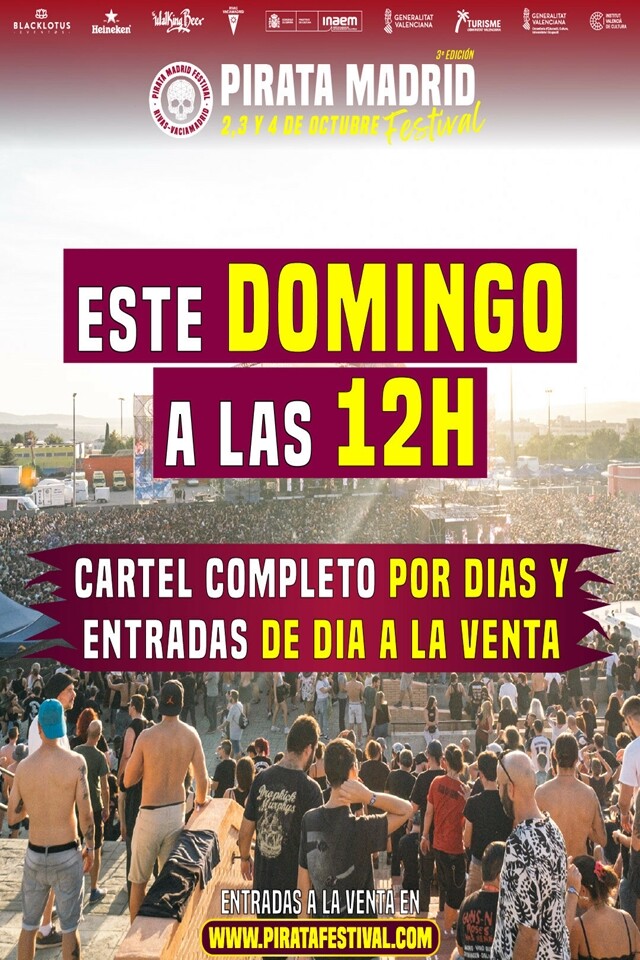 Entradas por Día y Últimas Confirmaciones del Pirata Madrid 2025 Este Domingo