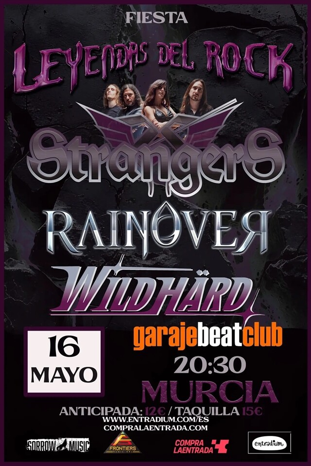 Fiesta de presentación del Leyendas del Rock en Murcia a mitad de mayo