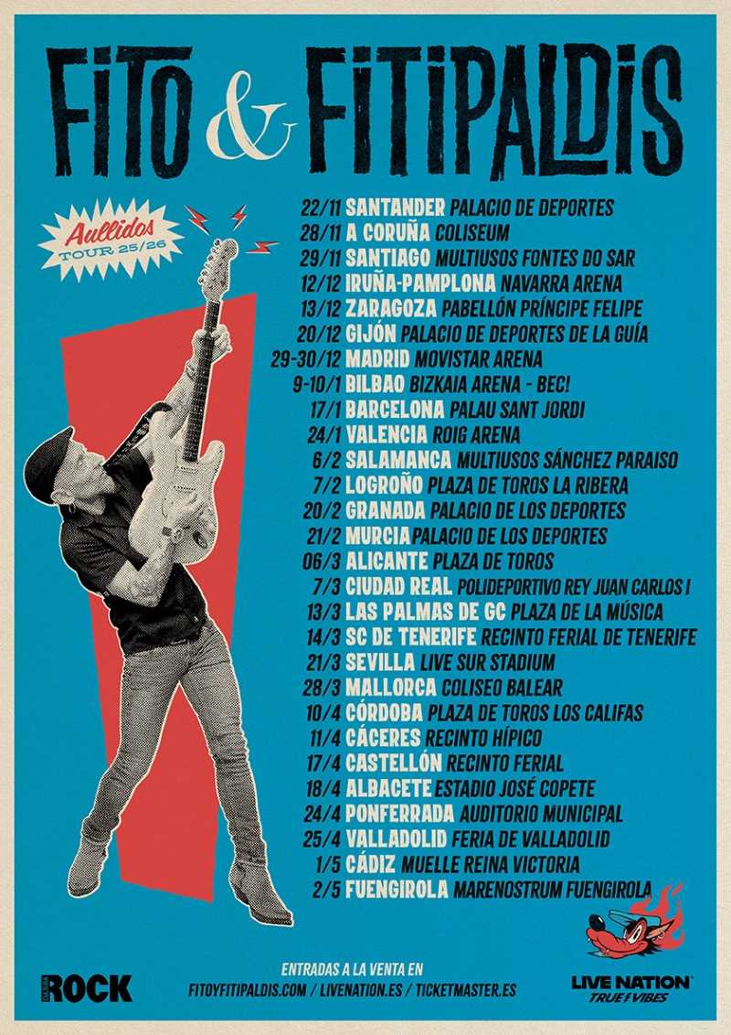 Fechas del tour confirmado de Fito & Fitipaldis