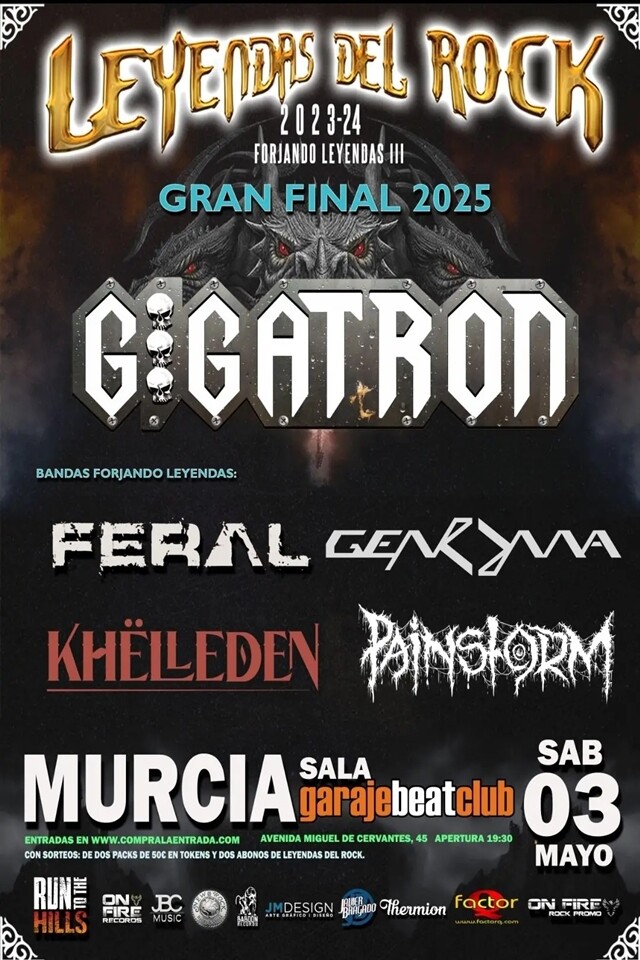 La gran final del Forjando Leyendas Llega a Murcia con Gigatron y cuatro bandas en competencia