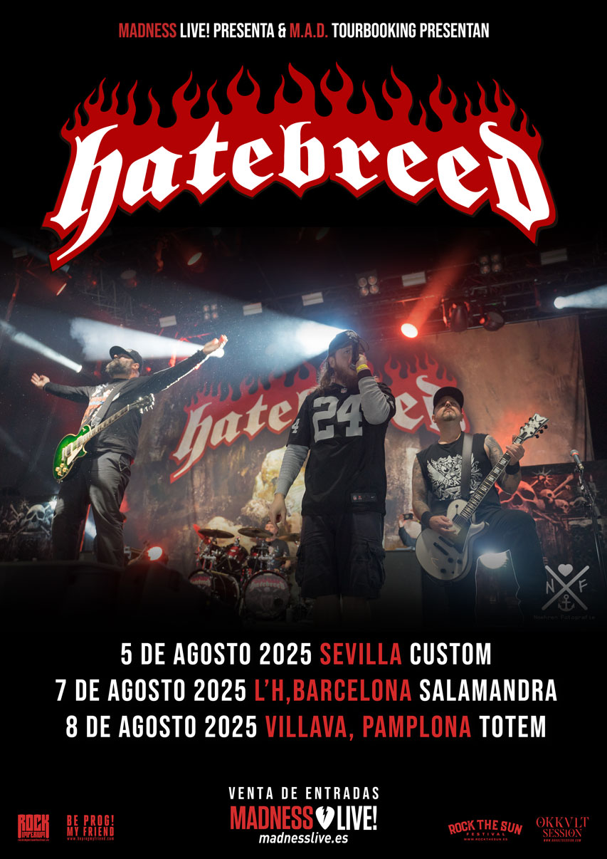 Hatebreed girará por España justo antes de su actuación en el Leyendas del Rock 2025
