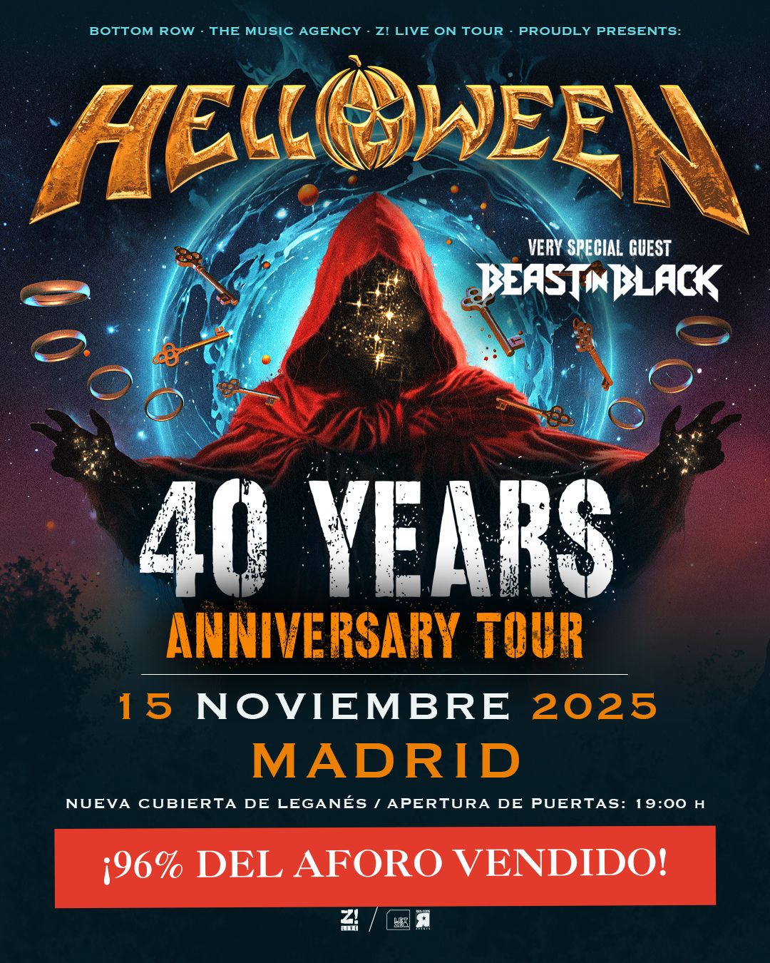 ¡Últimas entradas para el show del 40º aniversario de Helloween en Madrid!