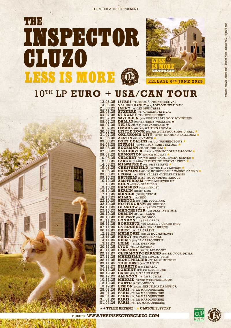 The Inspector Cluzo tour americano y nuevo video