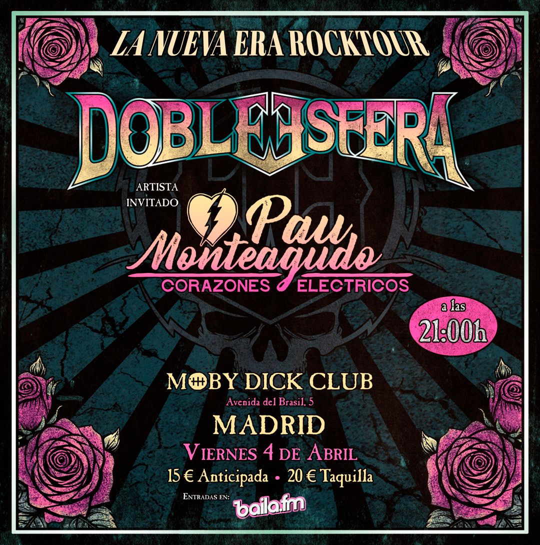 Siguen los conciertos de “La Nueva Era RockTour” de Doble Esfera, con una fecha en la Sala Moby Dick de Madrid este viernes 4 de abril.