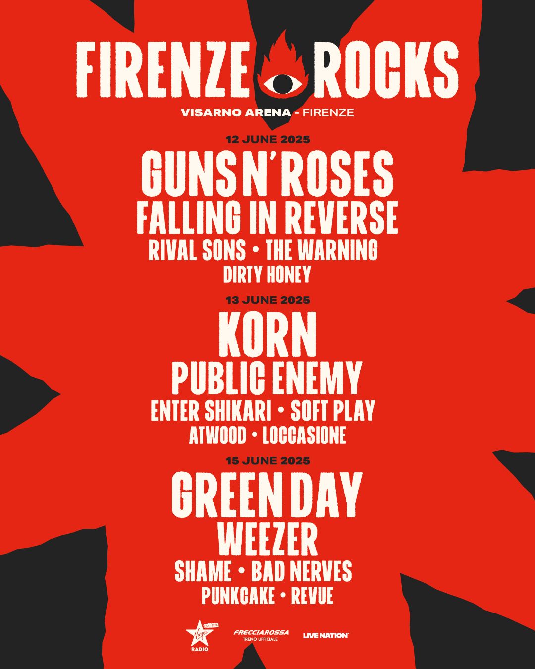 Confirmado el cartel del Firenze Rocks 2025 para esta nueva edición con sus últimas confirmaciones.