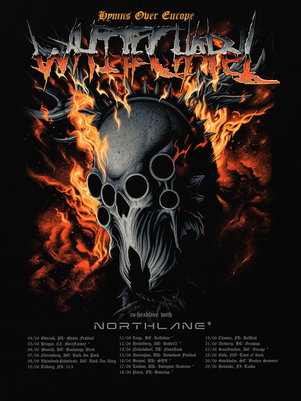 Fechas del tour europeo de verano de Whitechapel