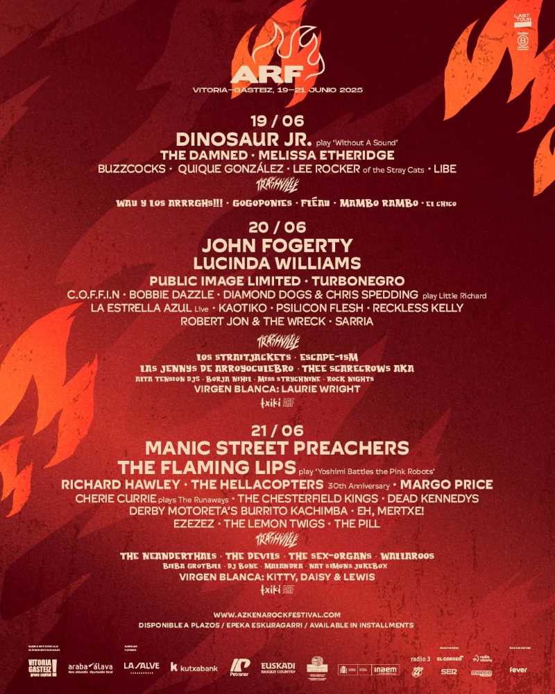 Horarios del Azkena Rock Festival 2025