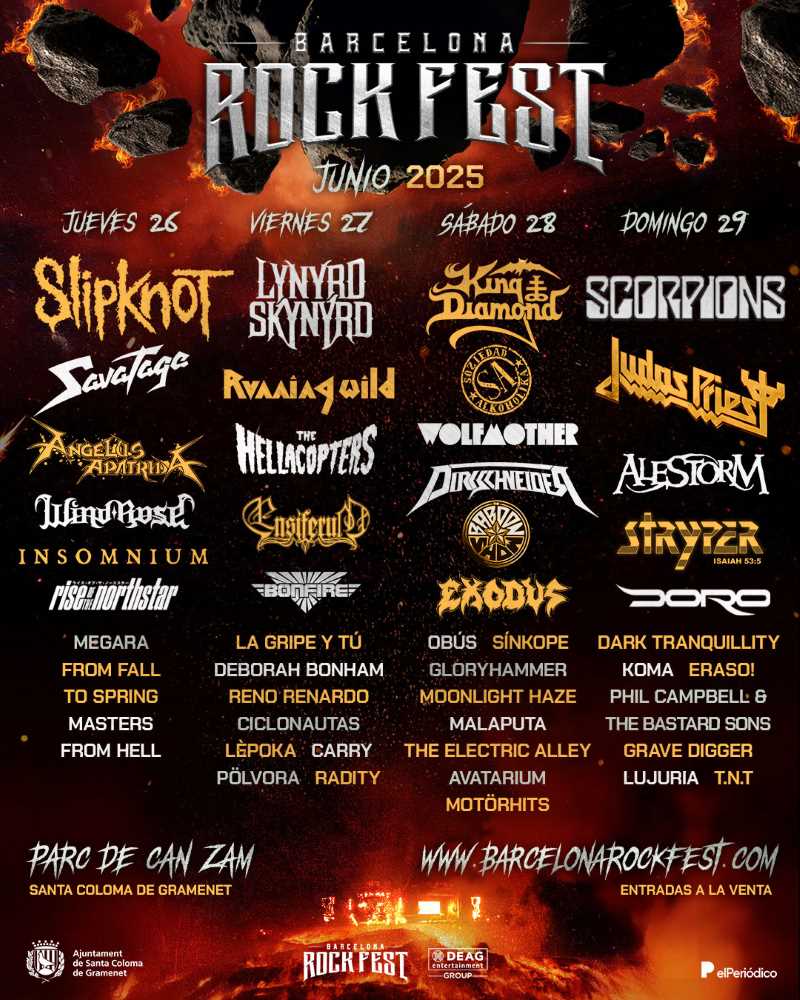 The Hellacopters, Bonfire y Megara completan el cartel del Barcelona Rock Fest 2025