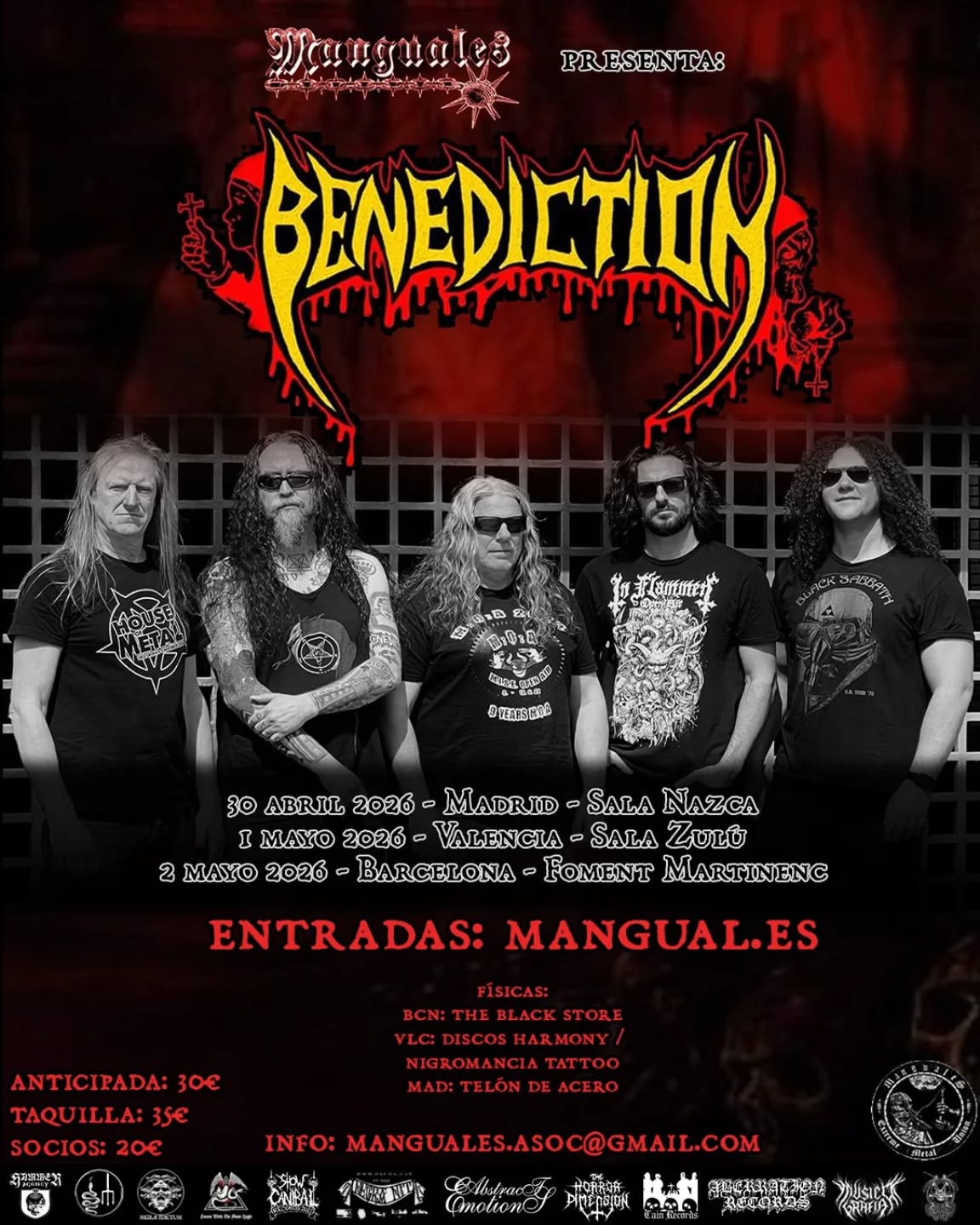 Benediction hará escala en España para presentar sus nuevos trabajos gracias a Manguales