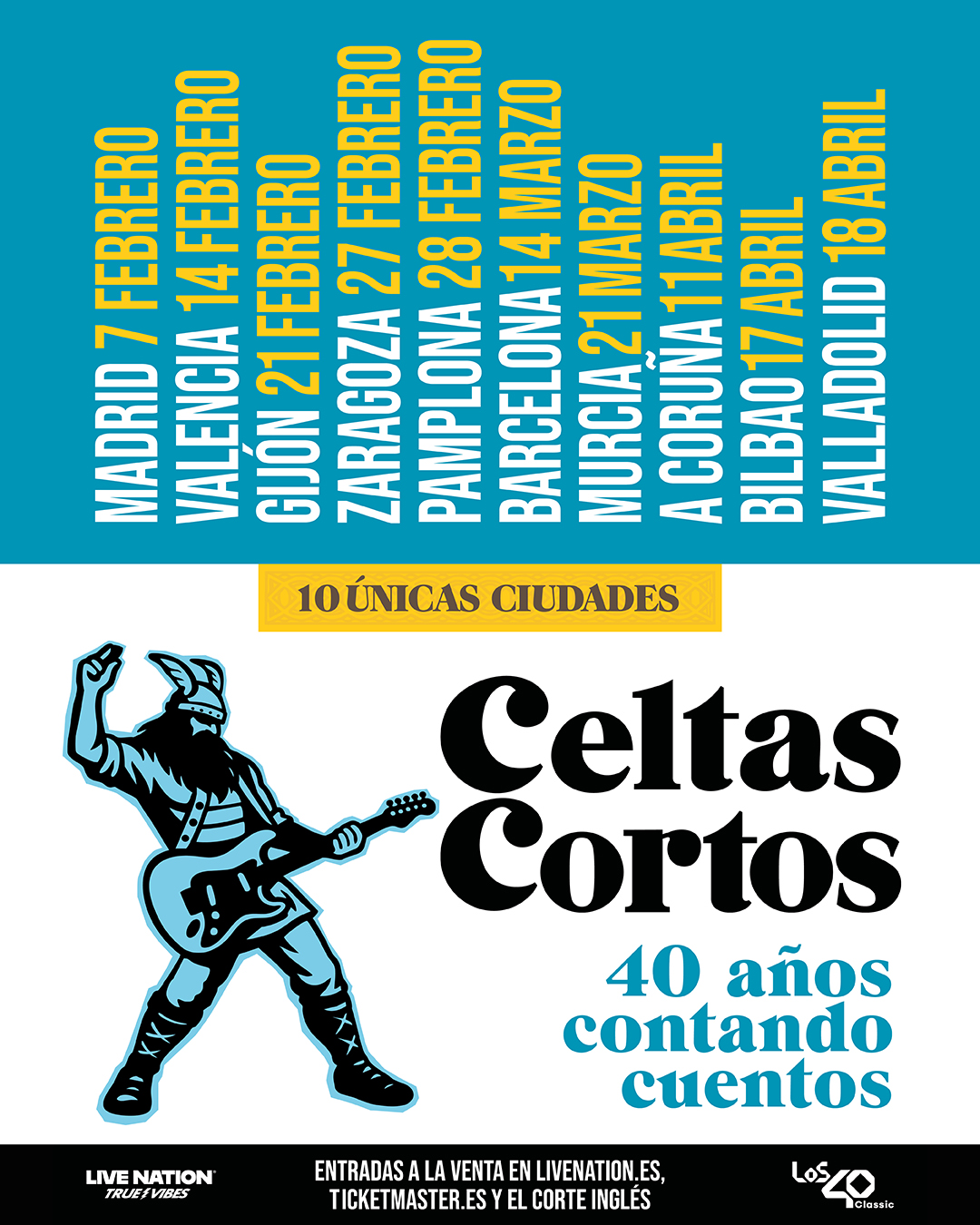 Anuncio de los Celtas Cortos, que presentan nueva gira llamada «40 Años Contando Cuentos».