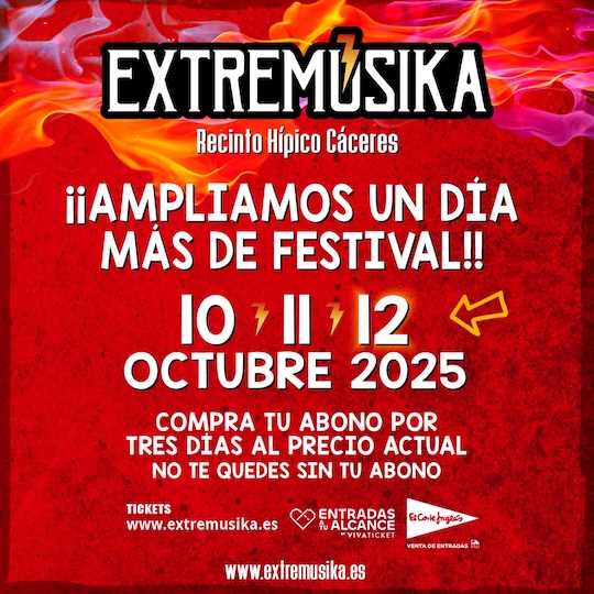 El Extremúsika amplia un día de festival