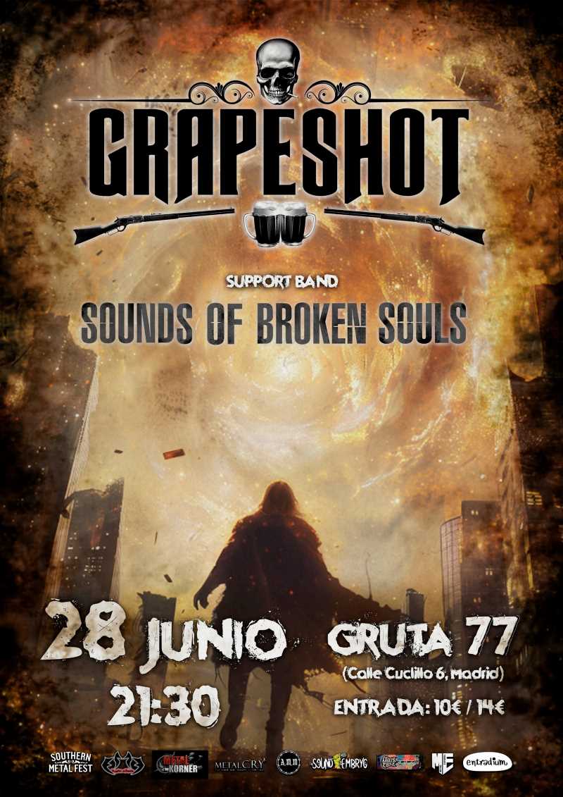 Grapeshot en concierto en Gruta 77 (Madrid) el 28 de junio