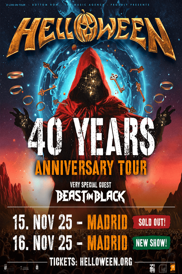 ¡Helloween añade una segunda fecha en Madrid tras alcanzar el Sold Out! ¡Nueva cita el 16 de noviembre en la Cubierta de Leganés!